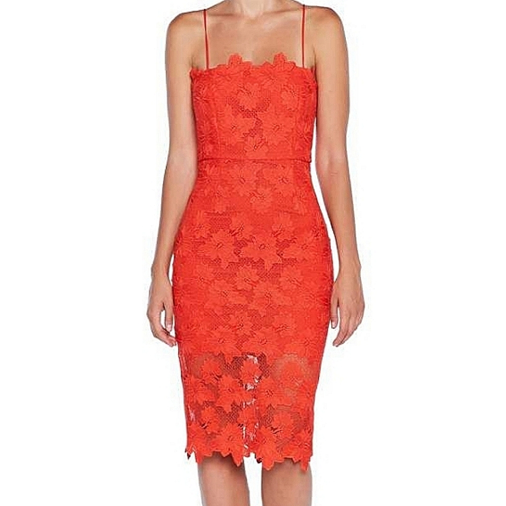 Bardot Sunshine dress Fire red